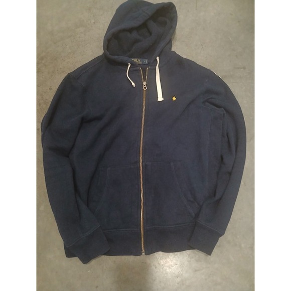 Polo Ralph Lauren Other - Polo Ralph Lauren Sweater Jacket Mens Large Blue Hoodie Zip Casual